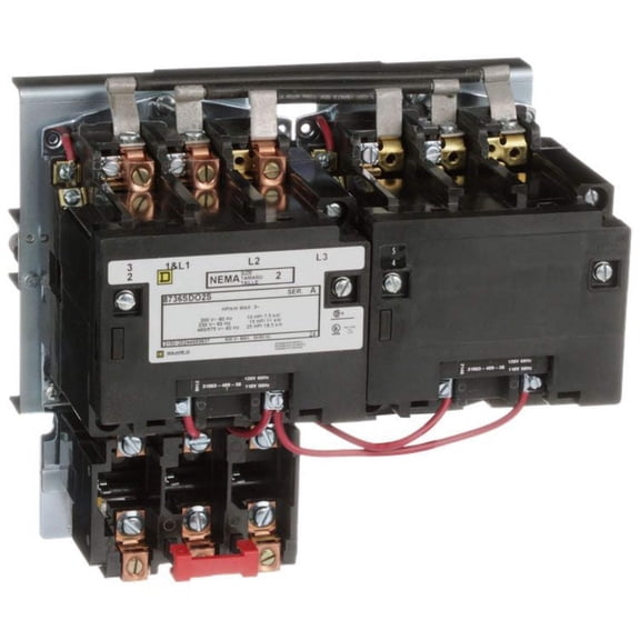 Magnetic Motor Starter, Reversing, No Auxiliary Contacts, 120V AC, 3 P, Screw Clamp