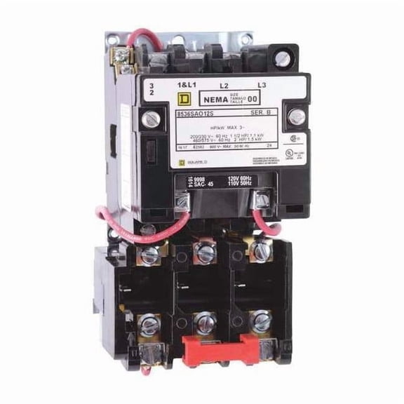 Square D Magnetic Motor Starter, Thermal, 480V AC 8536SBO2V06