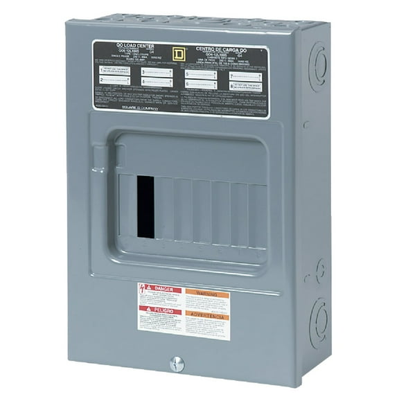 Square D Main Lug Load Center 100 Amp 6 Space 12 Circuits Boxed