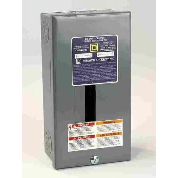 Square D Main Lug Load Center QO - 70 Amp 2 Space 4 Circuit Load Center Box