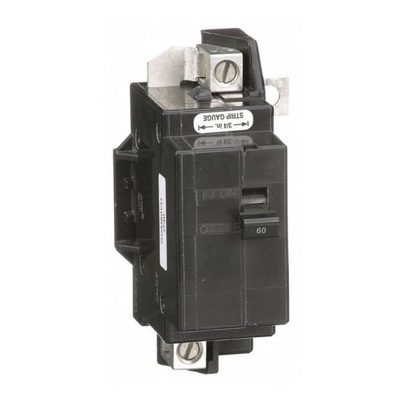 Miniature Circuit Breaker, QO Series, 60A, 2 Pole, 120/240V AC, 22kA at 120/240V AC QOM60VH