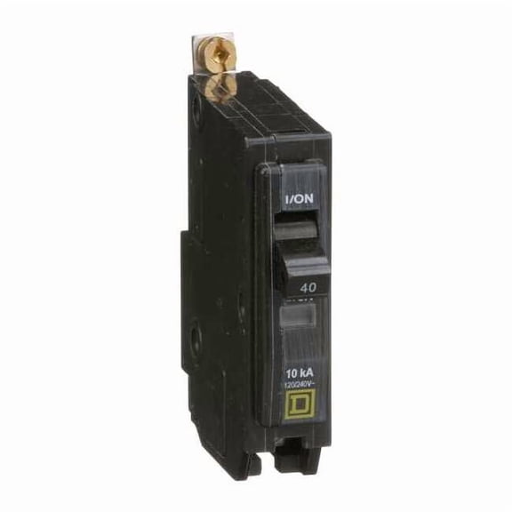 Miniature Circuit Breaker, QO Series, 40A, 1 Pole, 120/240V AC, 10kA at 120/240V AC QOB140