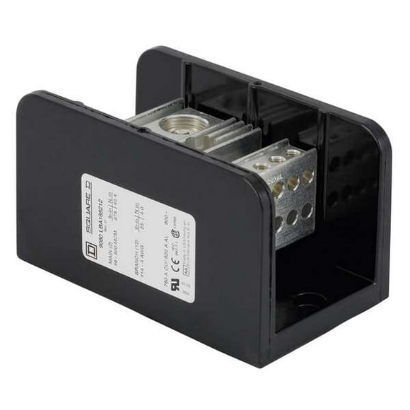 Square D Power Distr Block,Al/Cu,600V AC/DC 9080LBA163106
