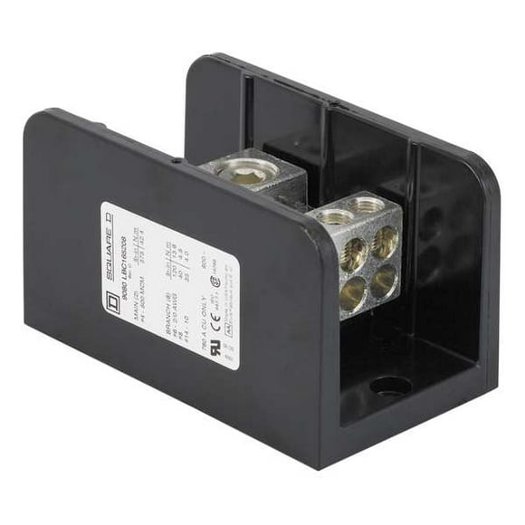 Square D Power Distr Block,Al/Cu,600V AC/DC 9080LBA365212