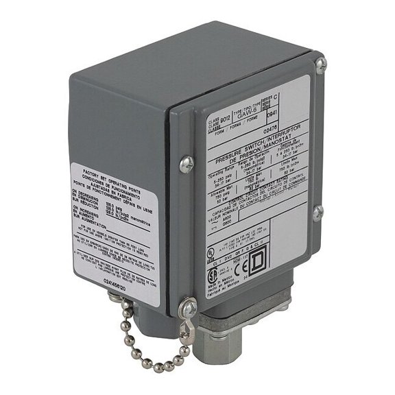 Telemecanique Sensors PressureSwtch,5-250psi,Diaphragm,1NO/1NC 9012GAW6