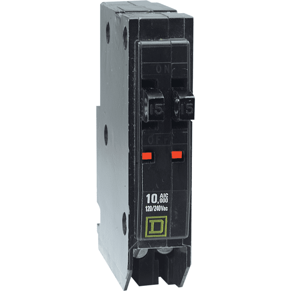 Square D QO Single-Pole Tandem Circuit Breaker - Pack of 8  Indoor & Outdoor Use, NEC-Compliant