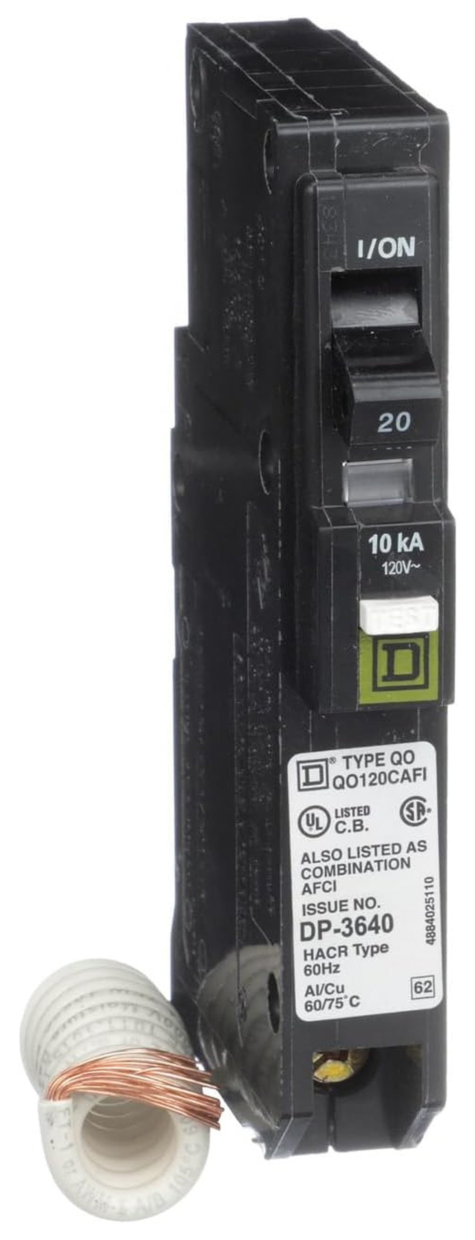 Siemens QA120AFC 1-Pole 20A 120V AC Combination Arc Fault