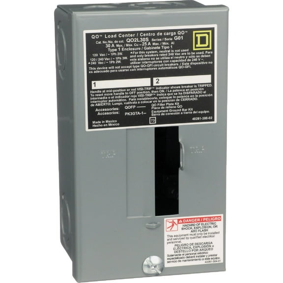 Industrial MRO Square D QO2L30SCP Load Center - Surface Mount Panel - Multicolor Residential Use, Standard Application