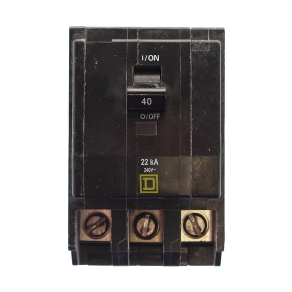 Square D QOB340VH Bolt-On QOB Circuit Breaker, 240-Volt, 3-Pole, 40-Amp, 22K