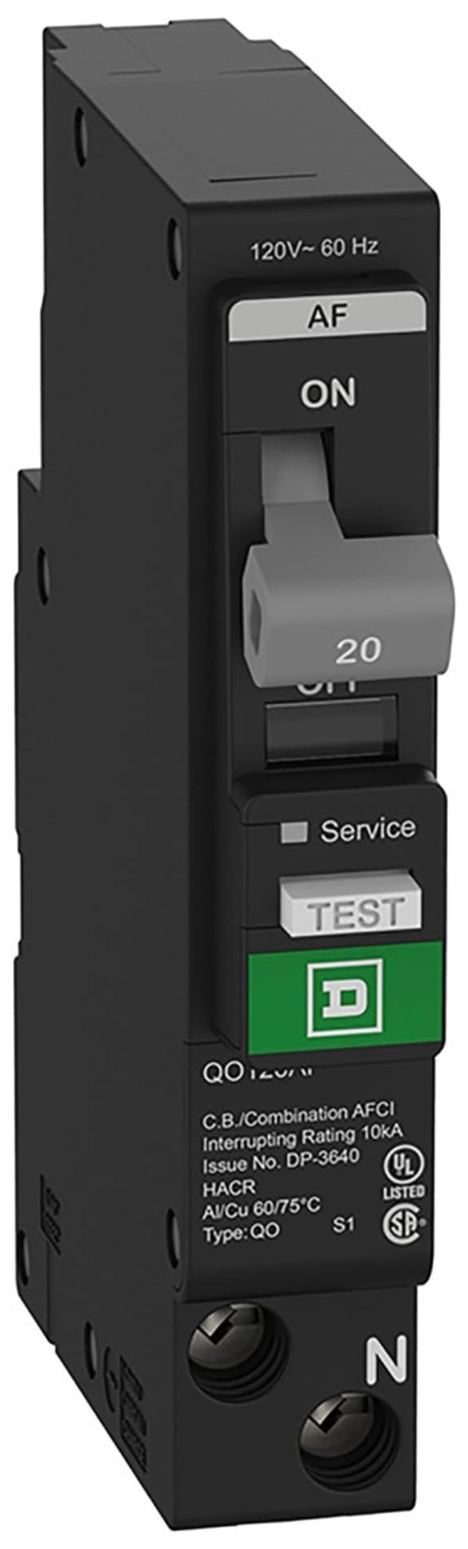 Square D by Qwik Open 20 Amp Mini Circuit Breaker, 1 Pole, 120/240V ...