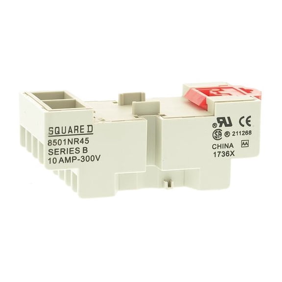 Square D Relay Socket, Square, 14 Pins, 10 A 8501NR45B