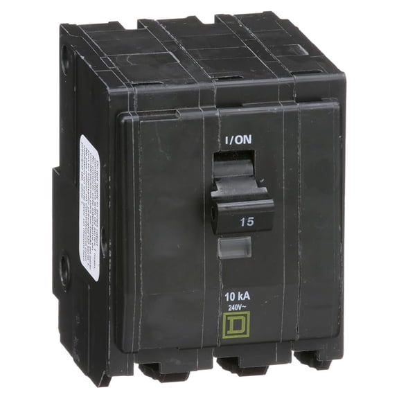 Square D - SQDQO315 SQD QO315 CB 3P 240V 15A, Black