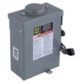Square D Safety Switch,240VAC,2PST,60 Amps AC DU222RB