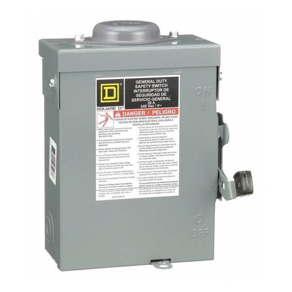 Square D Safety Switch,240VAC,3PST,30 Amps AC D321NRB