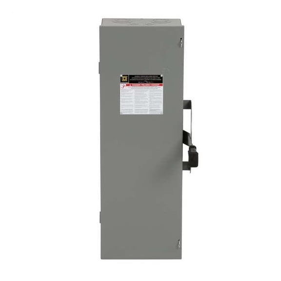 Square D Nonfusible, Safety Switch, Heavy Duty, 600 V, 3PDT DTU362