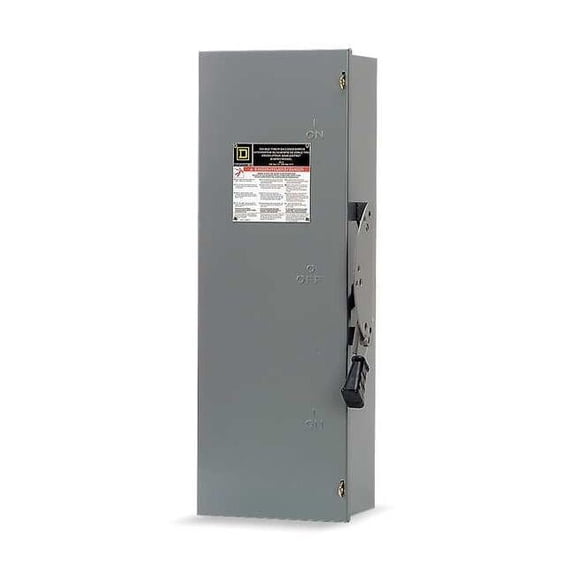Square D Safety Switch, Non-Fusible, 30 A, Steel DTU361