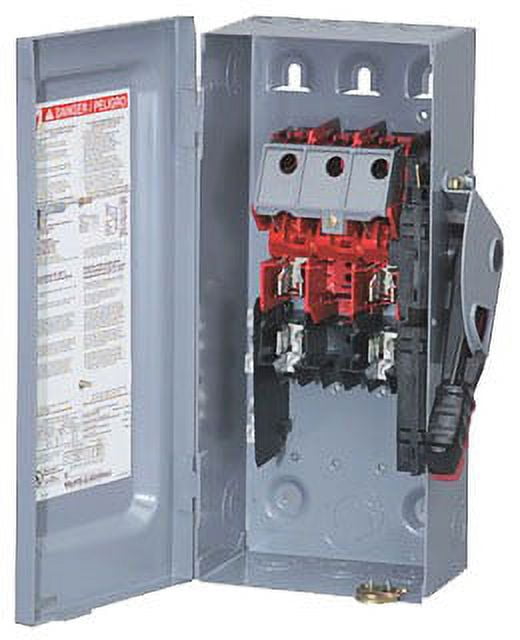HU361 SQUARE D 30 AMP, Non fused, 3 pole, heavy duty, safety disconnect switch, Indoor, NEMA 1, 3P