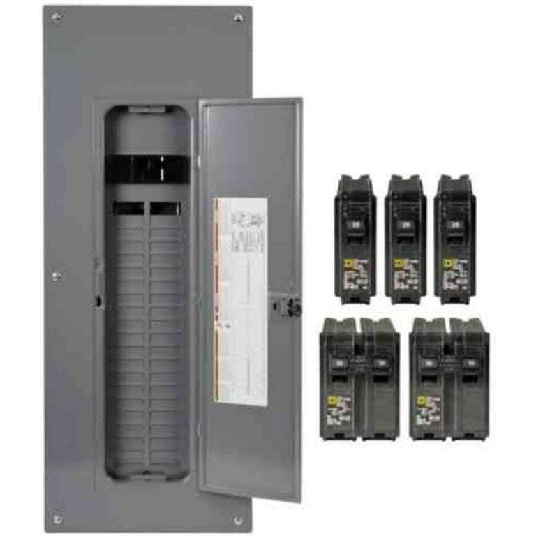 Homeline 200 Amp 40-Space 80-Circuit Indoor Main Breaker Load Center with Cover Homeline 200 Amp 40-Space 80-Circuit Indoor Main Breaker Load Center with Cover