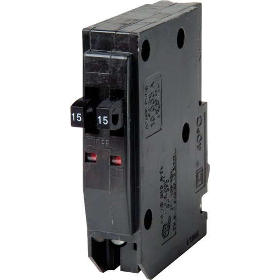 Square D Tandem Circuit Breaker 15/15 Amp Bulk10