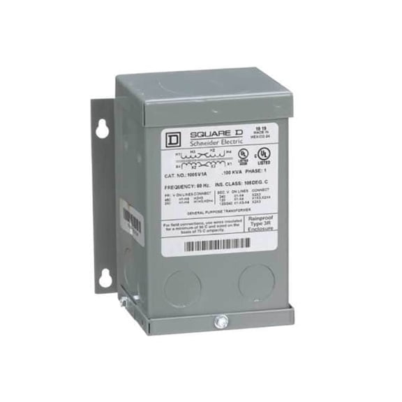 Square D Transformer,100VA,240VAC, 480VAC 100SV1A