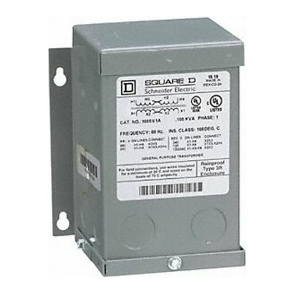 Square D Transformer,100VA,240VAC, 480VAC 100SV1A