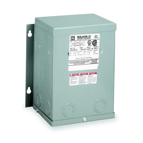 Square D General Purpose Transformer, 3 kVA, NEMA 3R, 120/240V AC, 480V AC 3S40F