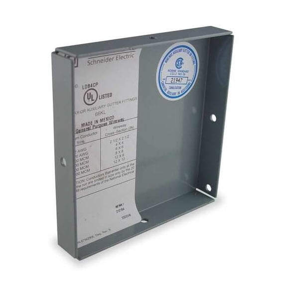 Square D Wireway Closing Plate,4x4 In Steel LDB4CP