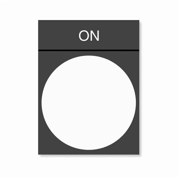 Schneider Electric Legend Plate,On,White/Black and Red ZBY2311