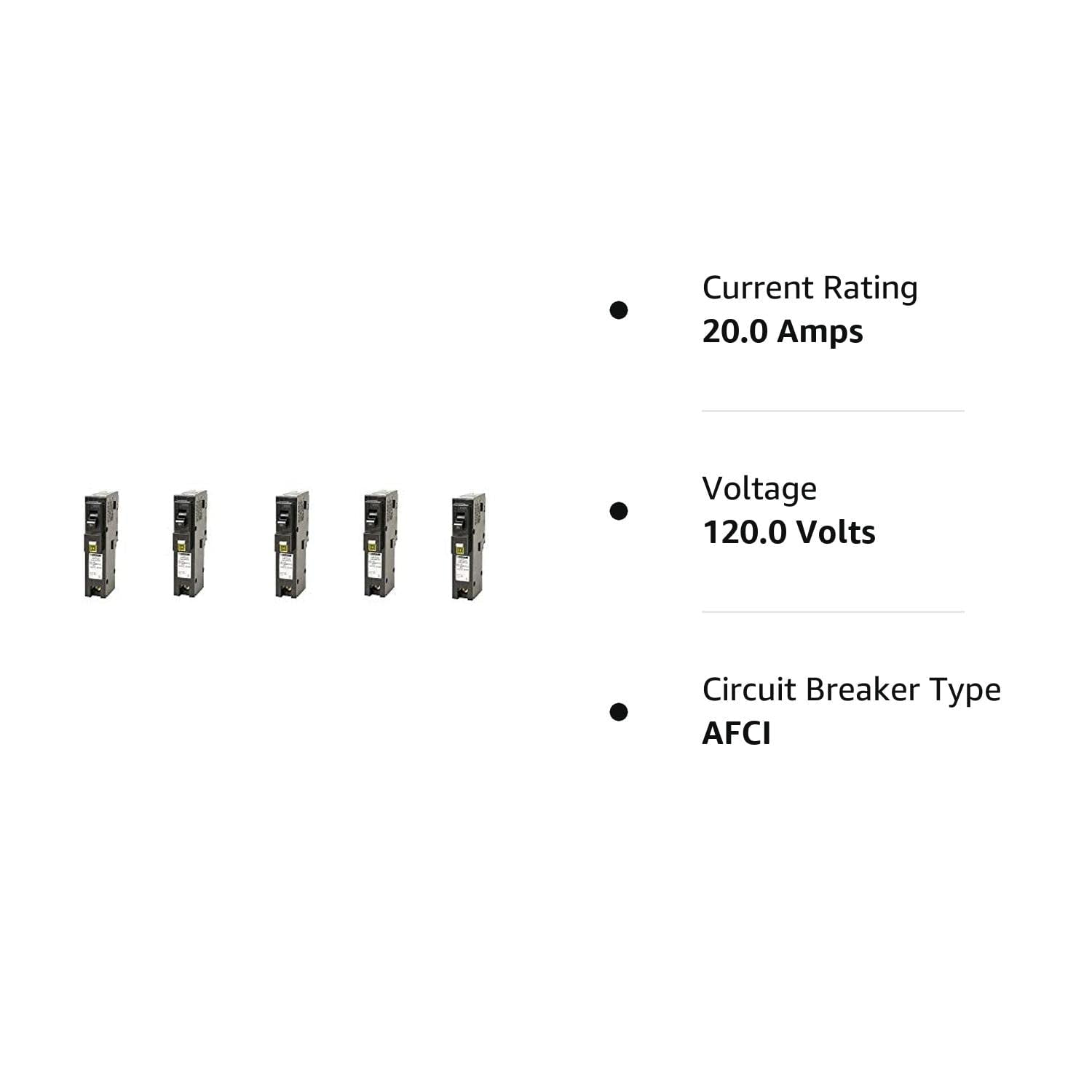 Square D by HOM120PCAFIC Homeline Plug-On Neutral 20 Amp Single-Pole Square D by HOM120PCAFIC Homeline Plug-On Neutral 20 Amp Single-Pole