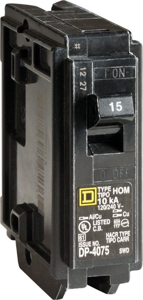 Square D by Schneider Electric HOM115CP Homeline 15 Amp Single-Pole Circuit Breaker