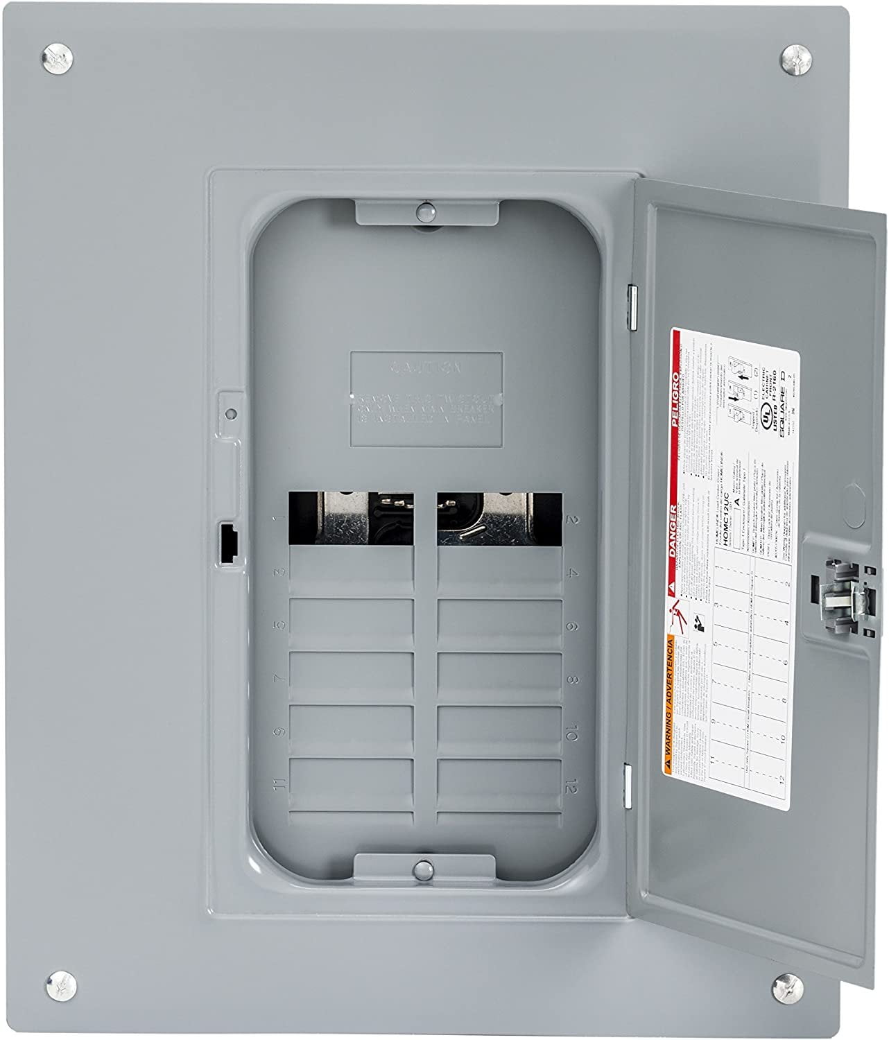 Square D by Schneider Electric HOM816L125PC Homeline 125 Amp 8-Space 16-Circuit Indoor Main Lugs Load Center with Cover Plug-on Neutral Ready