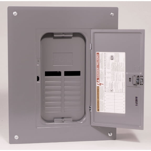 Square D Load Center QO124 Convertible Indoor - 125A 120/240V 24-Slot Steel Gray  Residential Use, Standard Application