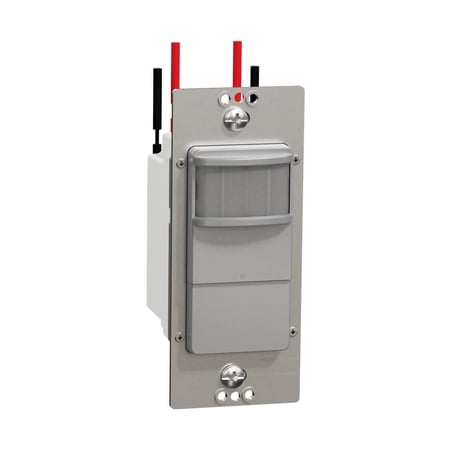 Square D by Schneider Electric Square D X Series PIR Motion Occupancy/Vacancy Sensor Light Switch, 10 Amp, Matte Gray