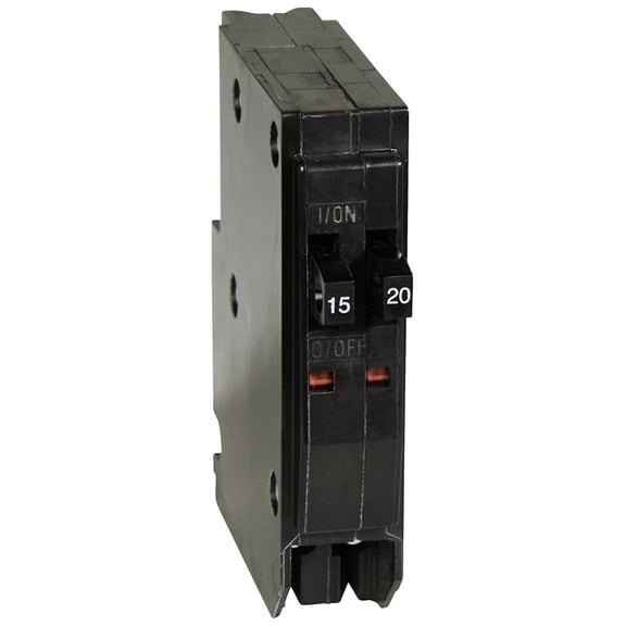Square D by Square D - QOT1520 QO 1-15-Amp 1-20-Amp Single-Pole Tandem Circuit Breaker