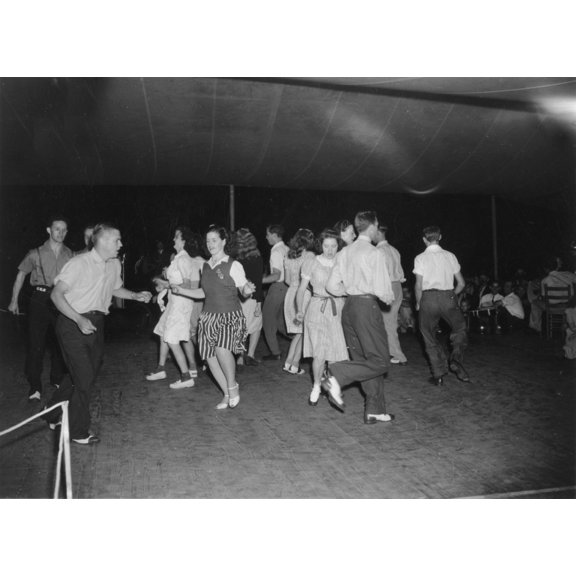 Square Dance Team Dancing At The Mountain Music Festival History (36 x 24)