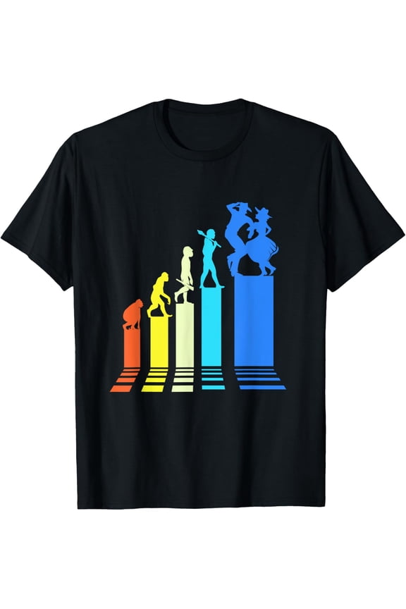Square Dancer Evolution Retro Style Square Dancing T-Shirt