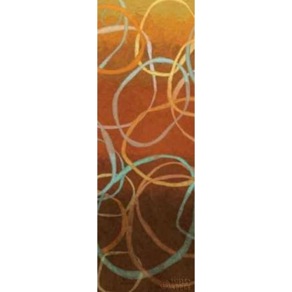Square Dancing Circles I Canvas Art - Sarah Adams (12 x 36)