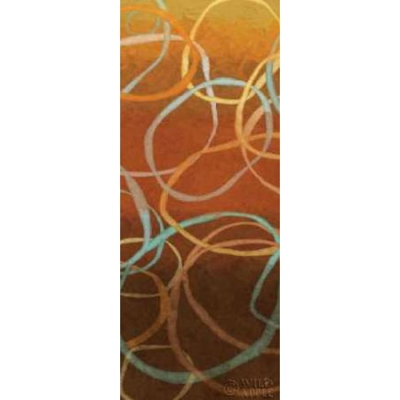 Square Dancing Circles I Canvas Art - Sarah Adams (24 x 48)