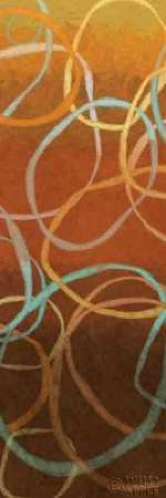 Square Dancing Circles I Canvas Art - Sarah Adams (8 x 24)