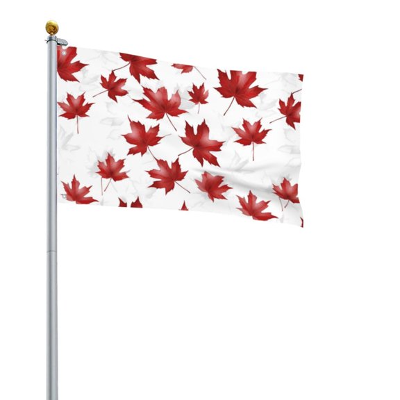 Square Decorative Flag 2x3ft Decorative Flag Without Flagpole For Home Office Outdoor Road Basketball Court Maple Leaves