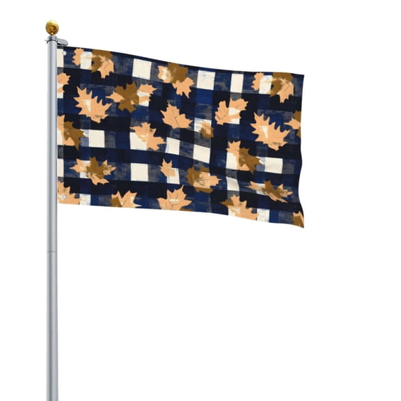 Square Decorative Flag 2x3ft Decorative Flag Without Flagpole For Home Office Outdoor Road Basketball Court Plaid Fall Camo Royalblue_1