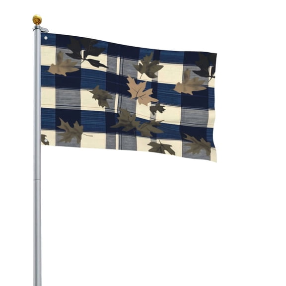 Square Decorative Flag 2x3ft Decorative Flag Without Flagpole For Home Office Outdoor Road Basketball Court Plaid Fall Camo Royalblue_2