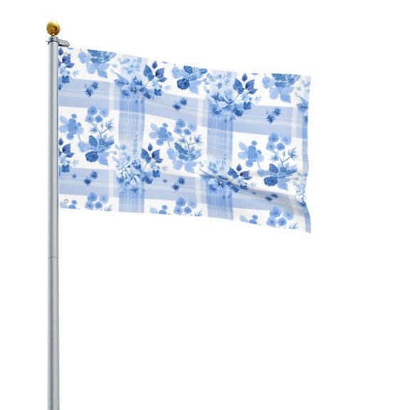 Square Decorative Flag 2x3ft Decorative Flag Without Flagpole For Home Office Outdoor Road Basketball Court Blueviolet Moroccan Buffalo Plaid Tartan Check Hand-Drawn Sketch_4