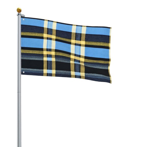 Square Decorative Flag 2x3ft Decorative Flag Without Flagpole For Home Office Outdoor Road Basketball Court Cornflowerblue Buffalo Plaid Check Tartan Scotland_4