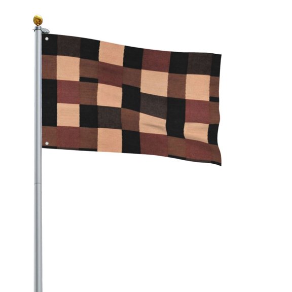 Square Decorative Flag 2x3ft Decorative Flag Without Flagpole For Home Office Outdoor Road Basketball Court Rosybrown Buffalo Plaid Check Tartan Scotland_4