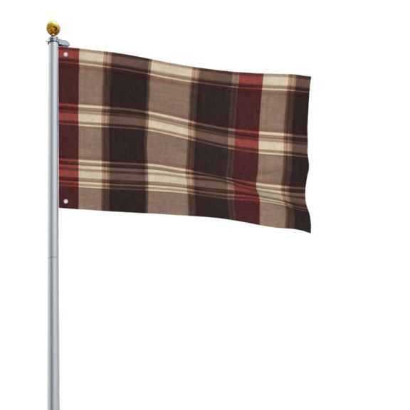 Square Decorative Flag 2x3ft Decorative Flag Without Flagpole For Home Office Outdoor Road Basketball Court Rosybrown Buffalo Plaid Check Tartan Scotland_1