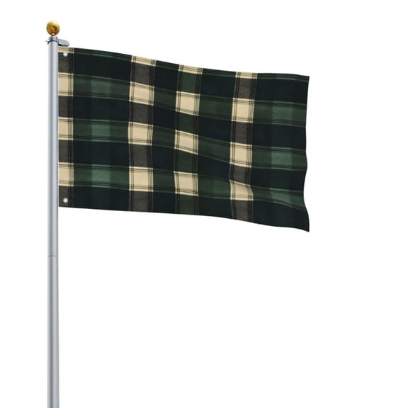 Square Decorative Flag 2x3ft Decorative Flag Without Flagpole For Home Office Outdoor Road Basketball Court Springgreen Buffalo Plaid Check Tartan Scotland_99154_2
