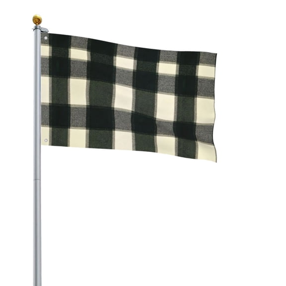 Square Decorative Flag 2x3ft Decorative Flag Without Flagpole For Home Office Outdoor Road Basketball Court Springgreen Buffalo Plaid Check Tartan Scotland_99154_1