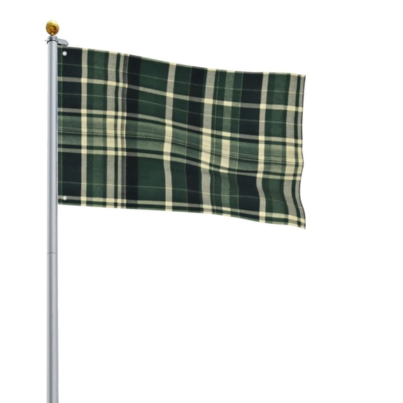 Square Decorative Flag 2x3ft Decorative Flag Without Flagpole For Home Office Outdoor Road Basketball Court Springgreen Buffalo Plaid Check Tartan Scotland_99154_4