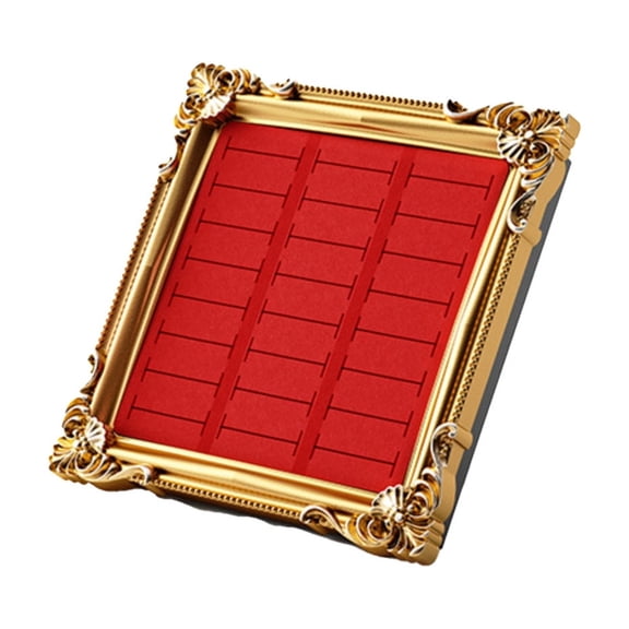 Square Decorative Frame with Molded Detailing and Grid Panel for Wall Display or Tabletop Use Home Decor